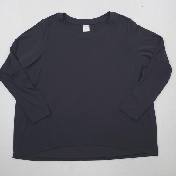 Athleta Tops - Athleta Shirt Womens XL Black Long Sleeve Oversized Relaxed Fit Stretch Athletic